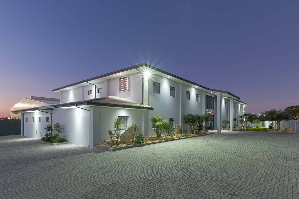 The COMPRSA head office in Port Elizabeth at dusk