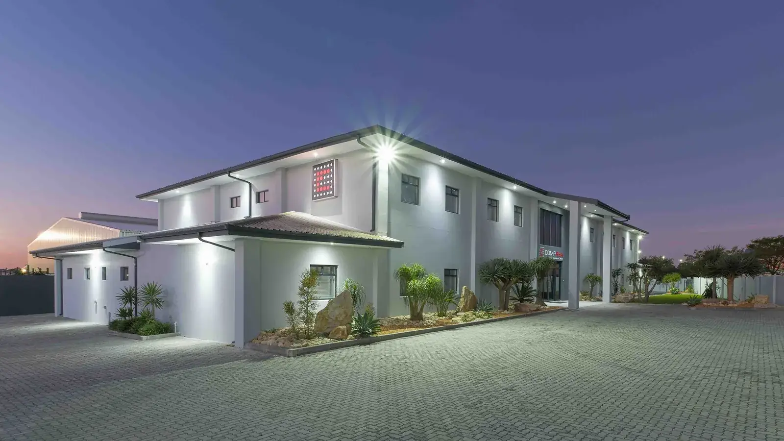 COMPRSA head office in Port Elizabeth at dusk